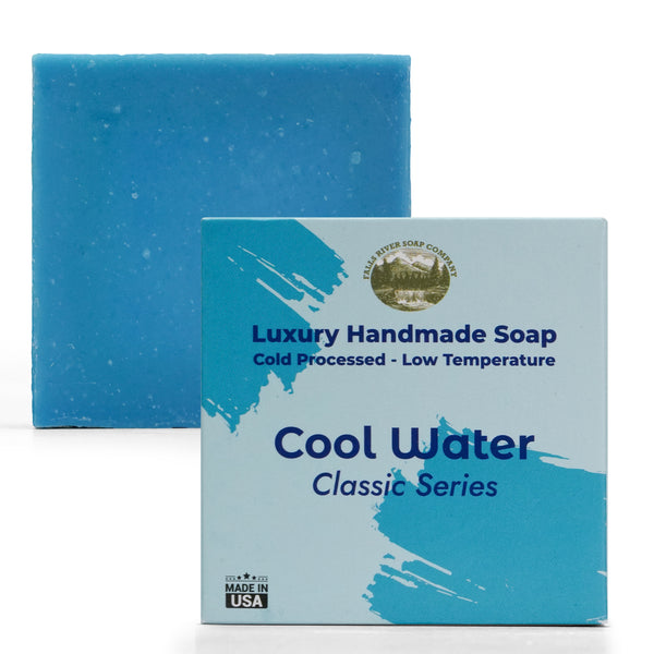 Cool Water 5oz Soap Handmade Soap bar - Cherry Almond, oatmeal as exfoliant - Pure Essential Oil Natural Soaps- Anniversary Wedding Gifts Christmas stocking stuffer cherry blossom - Falls River Soap Company