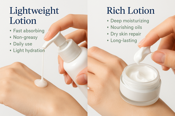 Lightweight vs. Rich Lotions: What’s the Difference?