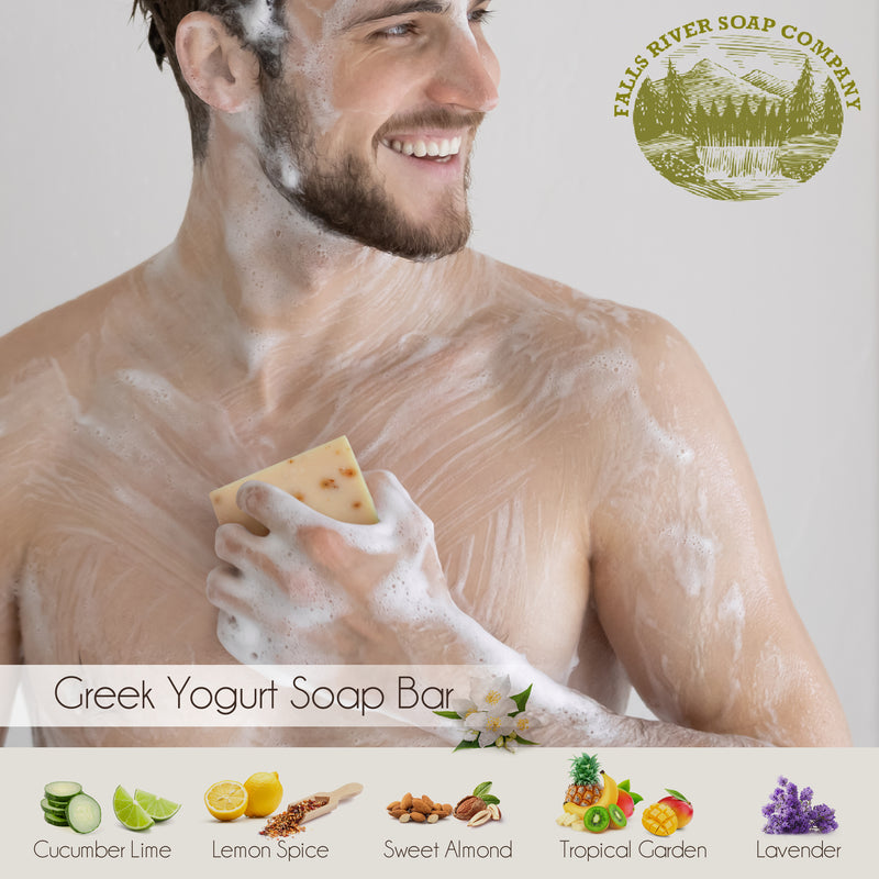 Lemon Spice 5 Oz Greek Yogurt Soap Bar - Essential Oil Natural Soaps- Great as Anniversary Wedding Gifts - Falls River Soap Company