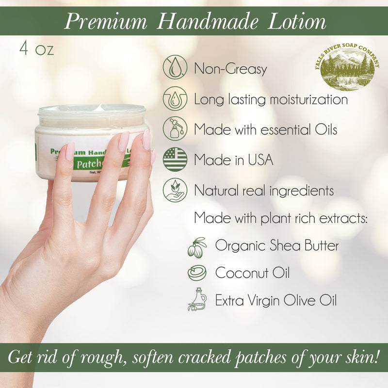 Unscented Lotion in Jar - 4oz Premium Handmade Natural Moisturizing Skin Lotion, Moisturizer For Dry To Very Dry, Sensitive Skin, Deep Moisturizing Cream - Falls River Soap Company