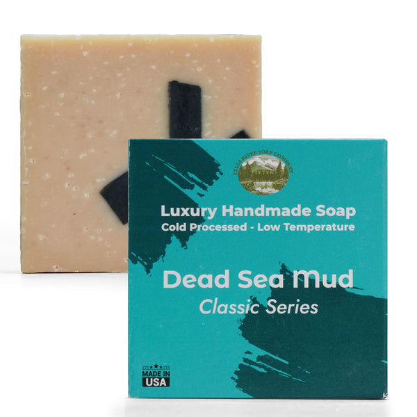 Dead Sea Mud 5oz Soap Handmade Soap bar - Cherry Almond, oatmeal as exfoliant - Pure Essential Oil Natural Soaps- Anniversary Wedding Gifts Christmas stocking stuffer cherry blossom - Falls River Soap Company