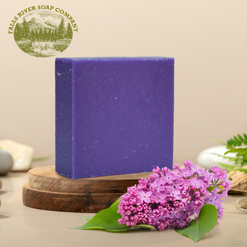 Lilac 5oz Soap Handmade Soap bar - Cherry Almond, oatmeal as exfoliant - Pure Essential Oil Natural Soaps- Anniversary Wedding Gifts Christmas stocking stuffer cherry blossom - Falls River Soap Company