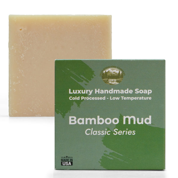 Bamboo Mud 5oz Soap Handmade Soap bar - Cherry Almond, oatmeal as exfoliant - Pure Essential Oil Natural Soaps- Anniversary Wedding Gifts Christmas stocking stuffer cherry blossom - Falls River Soap Company