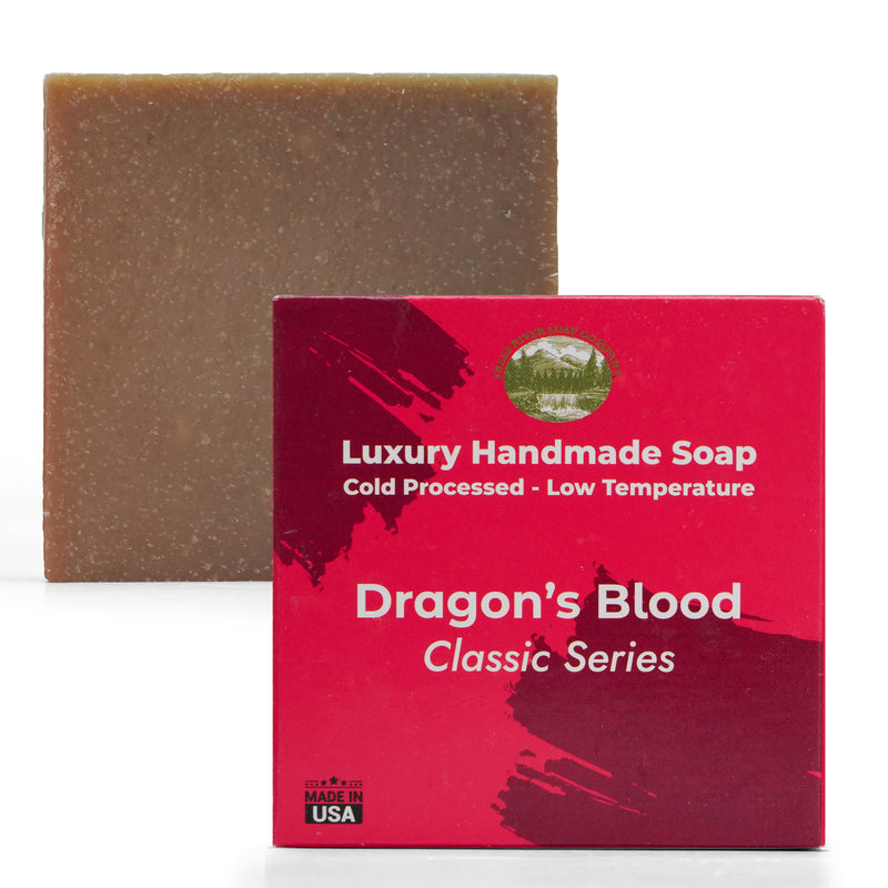 Dragon's Blood 5oz Soap Handmade Soap bar - Cherry Almond, oatmeal as exfoliant - Pure Essential Oil Natural Soaps- Anniversary Wedding Gifts Christmas stocking stuffer cherry blossom - Falls River Soap Company