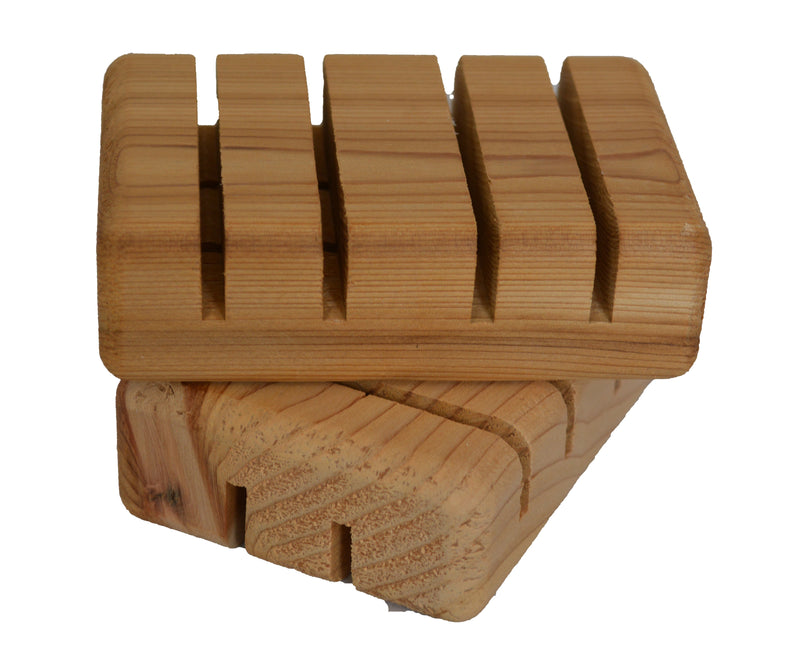 Pack of 2 - Wooden Soap Saver, Hand Craft, 100% Natural Pine Wooden Holder