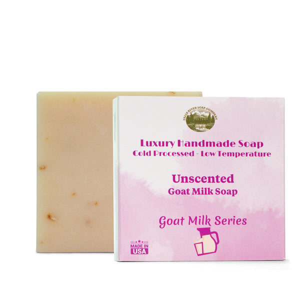 Unscented 5 Oz Goat Milk Soap Bar - Essential Oil Natural Soaps- Great as Anniversary Wedding Gifts - Falls River Soap Company