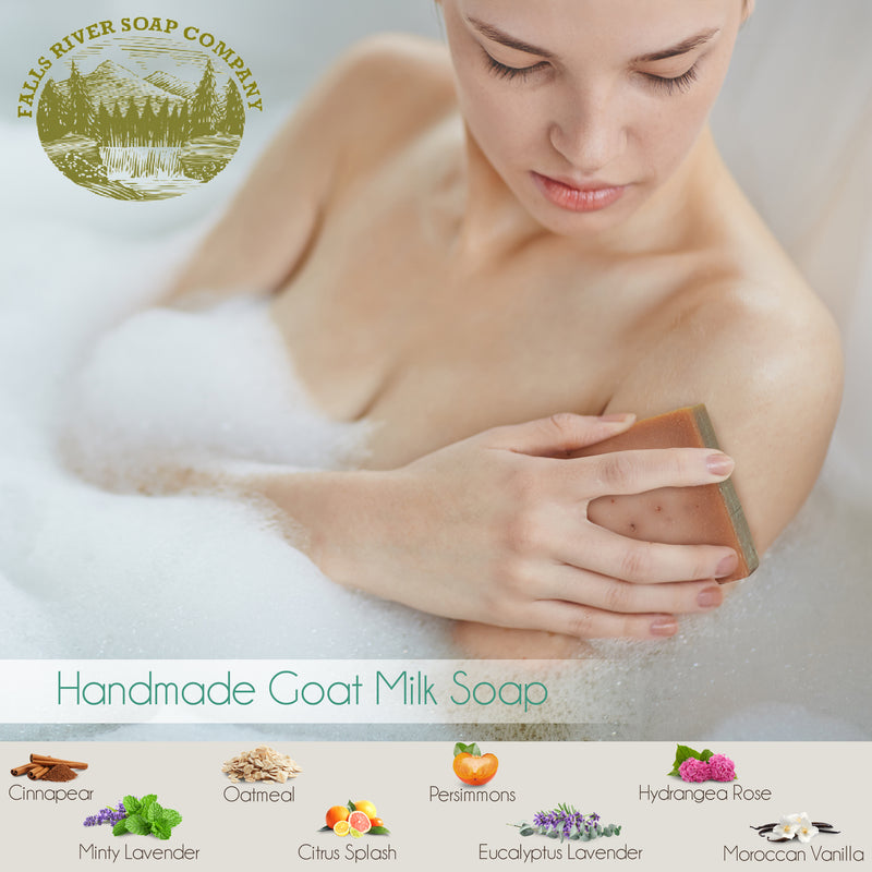 Oatmeal 5 Oz Goat Milk Soap Bar - Essential Oil Natural Soaps- Great as Anniversary Wedding Gifts - Falls River Soap Company