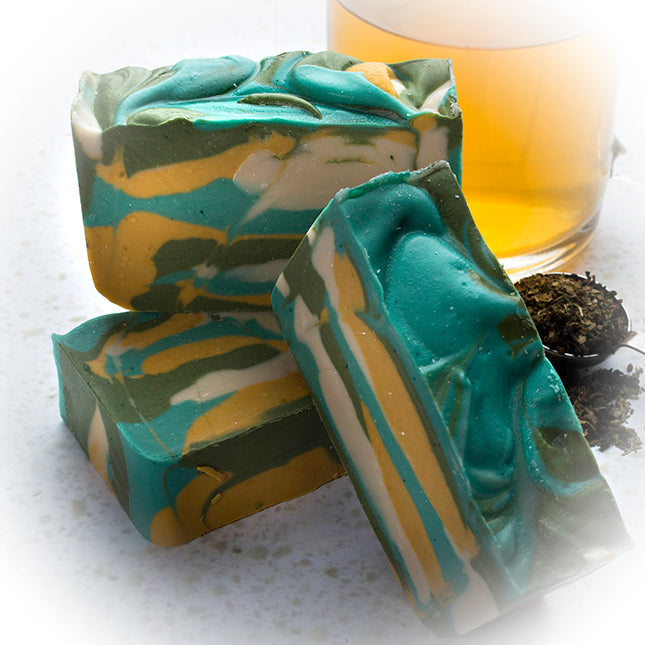 Green Tea Soap (4Oz) - made with fresh brewed Green Tea