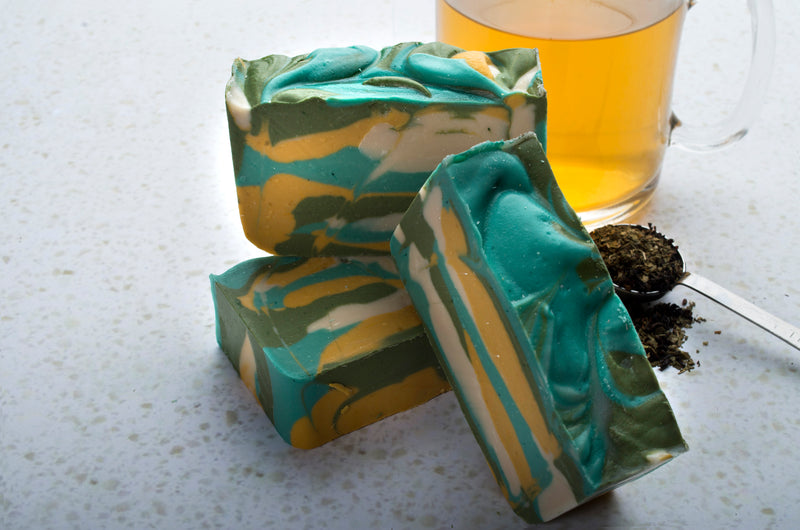 Green Tea Soap (4Oz) - made with fresh brewed Green Tea