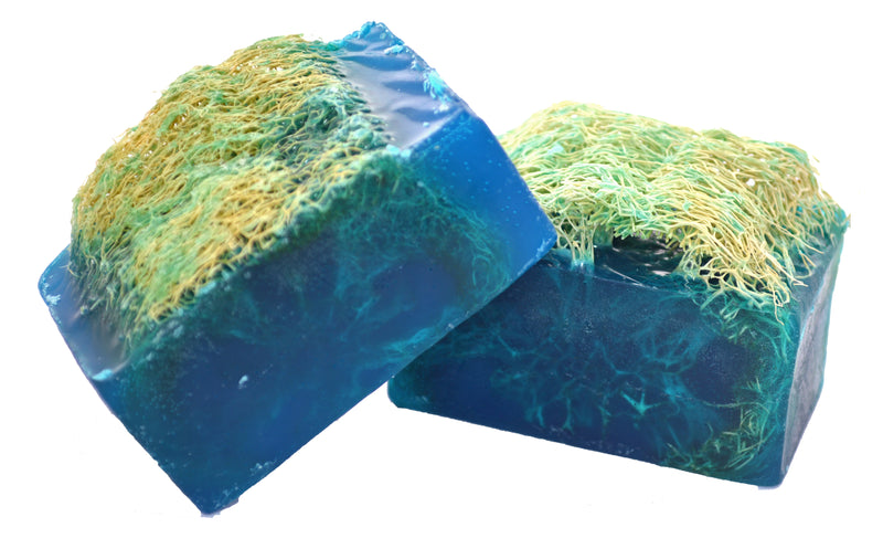 Luffa Soap Bar (4.5oz) - Love Spell - Exfoliating Soap, Handmade Glycerin soap